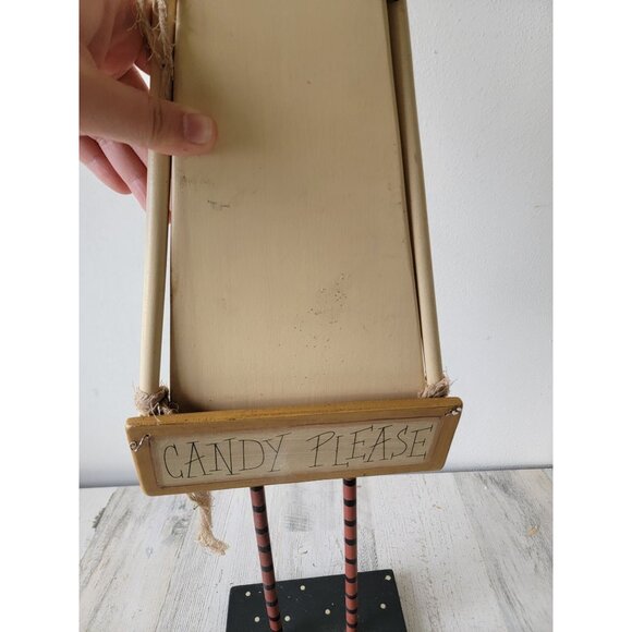 Vintage wooden ghost candy please Halloween home decor Unique - Picture 6 of 12